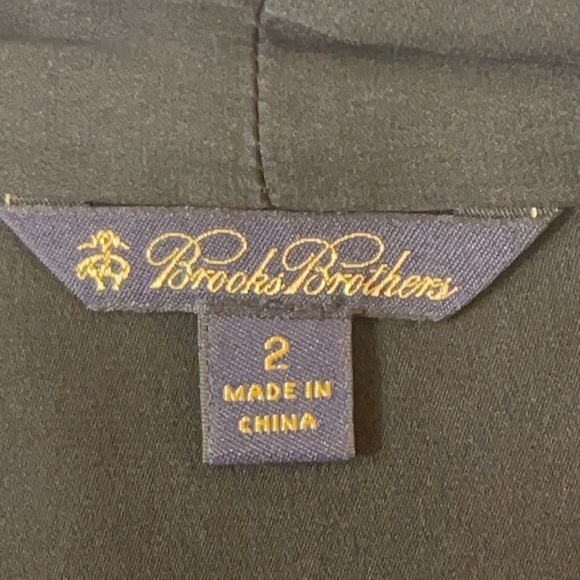 Brooks Brothers Black Ruched Wrap Silk Dress 2 - Picture 6 of 9